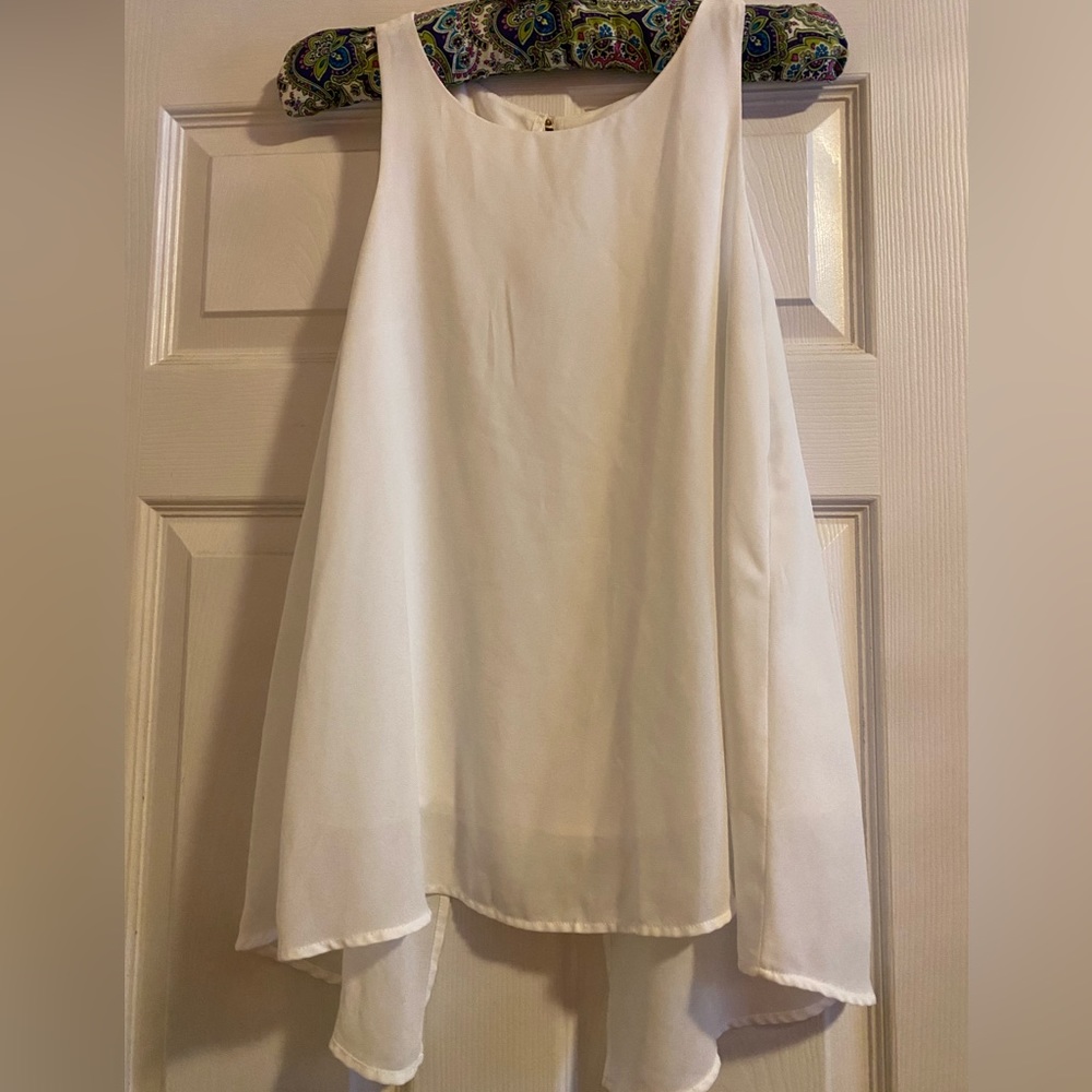 White Blouse with Back Detail